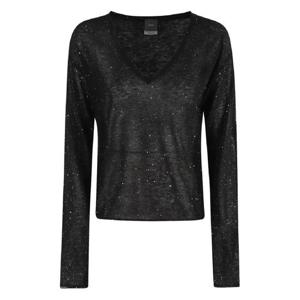 25 FW 핀코 글리터 V넥 스웨터 105400A2PM097 TP441010709