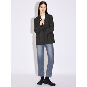 [시스티나]울 잔체크 원버튼 자켓 -AWWJKN41010