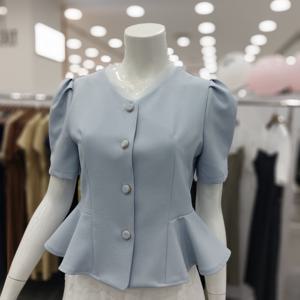 [아니베에프]A54WJK510 브이넥 싸개 버튼 장식 쟈켓_GN