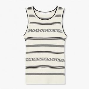 [보브]로고 스트라이프 슬리브리스 니트 (7115250509)