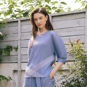 [요하넥스]플리츠 레이스패치 탑 J5B5B300