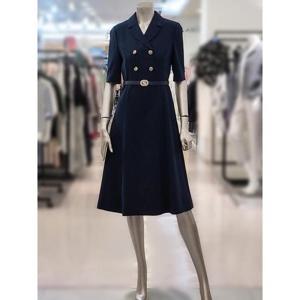 미니멈 세이브존03 미니멈 피크드 카라 A라인 원피스 AGMXCGWO7030A