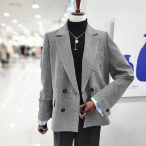 [비지트인뉴욕]테일러드  포켓포인트 더블버튼 숏자켓 VB3JK31_U