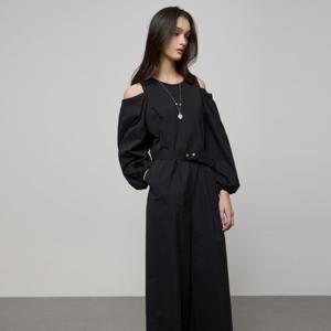 듀엘  컷아웃 볼륨 슬리브 점프슈트 (D252MSE036)