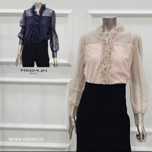 [미니멈]MD 럭셔리 도트 쉬폰 블라우스  MD MMYAAWB1140 M_CJ