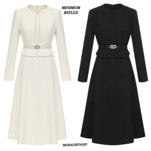 [미니멈]MD 자켓 레이어드 투피스스타일 플레어원피스 MD MYAGWO