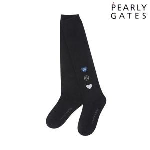 파리게이츠 (521E3SC201BK) 여성 스마일 하트 로고 니삭스