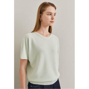 [더아이잗컬렉션]가오리핏 하프 풀오버 글리터 니트 (CP5A1PO511