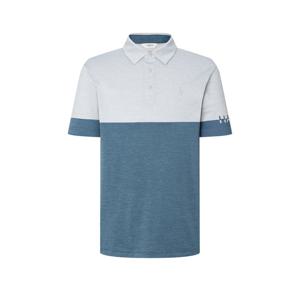 헤지스 골프 25FW 터키쉬블루 남성 컬러배색 반팔 카라 티셔츠 HUTS5C612T3