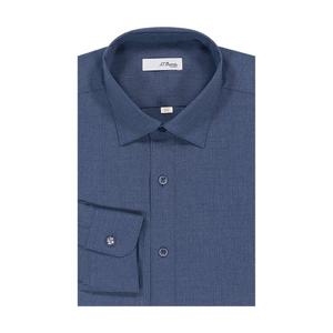 [에스티듀퐁(셔츠)]블루 히든스넵 스트레치 일반핏 긴소매 셔츠 SE5FM11LS110SBU