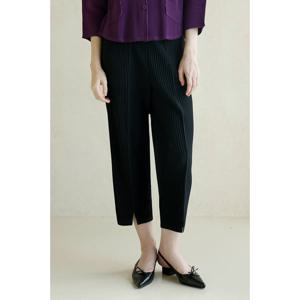 [요이츠]밑단 트임 슬림 배기 밴딩 팬츠 블랙_YJ09WNPSL02