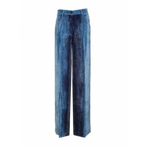 [FORTE FORTE] 라프리마 여성 팬츠 반바지 Degrad 데님 벨벳 와이드 레그 Delav 12857F46A5020 Blue /8