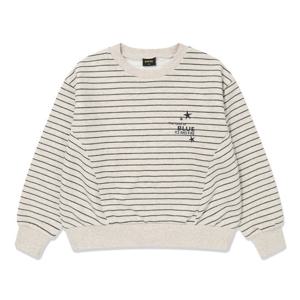 [블루테일]스트라이프 아이보리 맨투맨AZG8TS07IV