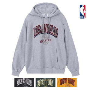 [엔비에이]남녀공용 간절기 아플리케 오버핏 후드티셔츠 N253TH020P