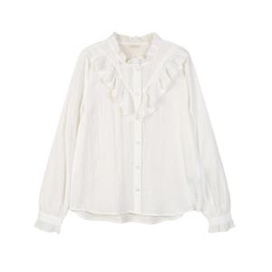 플라스틱아일랜드  러플 레이스 블라우스 (PR3WB961)