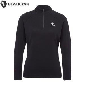 블랙야크 여성 가을 아웃도어 등산 긴팔티셔츠 DNS 폴라텍 집업 긴팔티2 1BYZTFU50400