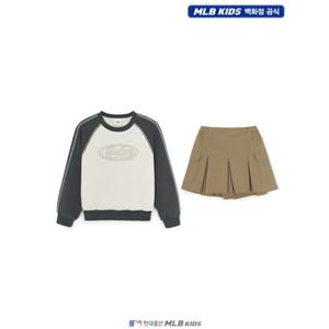 [MLB키즈US] (7FS2B0654-50CRD) 여아 스트릿 베이직 라글란 맨투맨세트 아동맨투맨세트 키즈맨투맨세트