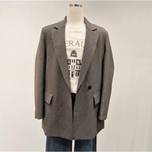 [비지트인뉴욕]반더블 원버튼 테일러드 체크 자켓 VB9JK9A