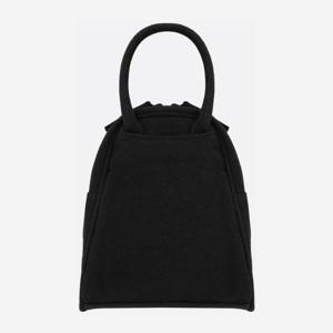 요지야마모토 블랙 개버딘 더블 핸들 숄더 백 YOI09390 BLACK