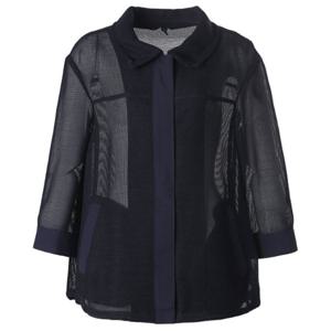 [벨리시앙]솔리드 배색 메쉬 시스루 점퍼 JP3205