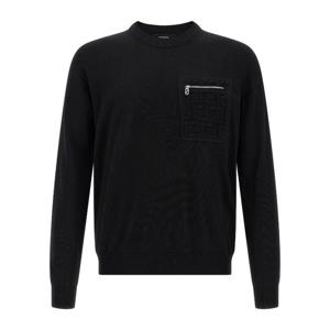 펜디 엠보스드 FF 로고 집업 포켓 울 스웨터 FZE035ATMO F0QA1