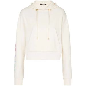 25 FW 발망 발망 로고 프린트 크롭 후드티 YF0JP010BB80 TP441566871