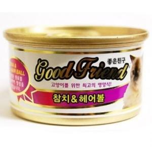 굿프랜드 참치n헤어볼 캔 85g 고양이간식 고양이사료 고양이용품 고양이영양 고양이건강 고양이영화 고양이장난감 고양이미용 고양이훈련 고양이배변