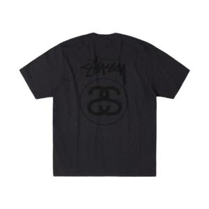 스투시 스탁 링크 티셔츠 피그먼트 다이드 페이디드 블랙 1905118
