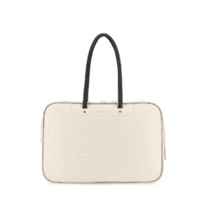 ADIDAS Ivory leather Adidas X Wales Bonner travel bag IW1164 CHALKWHITE