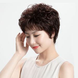 탑커버 정수리 부분가발(다크브라운) 인모가발 생활용품 가정용품 생필품