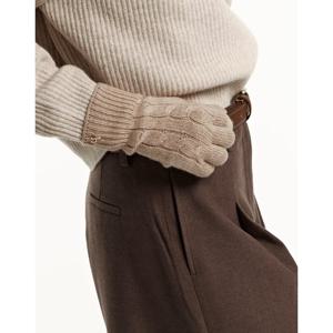 [헤지스]베이지 짜임 울캐시미어혼방 장갑 HIGV5F730I2