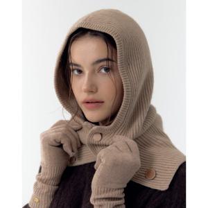 [헤지스]베이지 캐시미어혼방 바라클라바 HIMU5F211I2