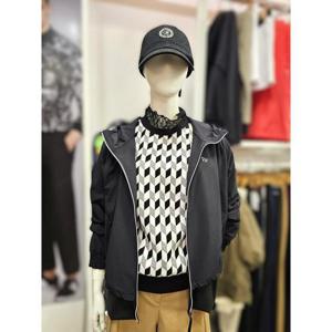 팜스프링스 세이브존01 여성 간절기 밑단배색 후드넥 긴팔 점퍼 SWJL251602