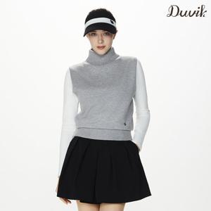 듀빅 여성 하프넥 세미 오버핏 니트 조끼 DF3WSV276MG