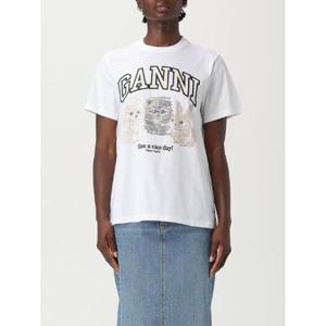 가니  애니멀 프린트 반팔 티셔츠 FW25 T4237 151 5777179 White