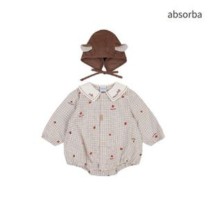 [압소바]메이슨체크우주복(모자) A2522306.