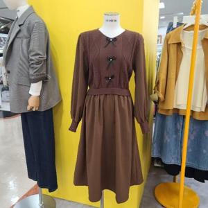 르피타 DP01 앞리본 니트원피스 L254BOKA52