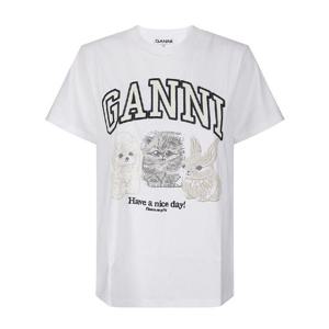 가니   반팔 티셔츠 FW25 T4237 151 6389939 Bright White