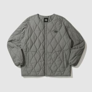 엄브로자켓 NQC UP323CPJ93-GKA 라운드넥 다이아 퀼팅 패딩 자켓 KHAKI