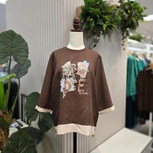 스테파니 HC05 배색7부티셔츠T A25TS5253H4