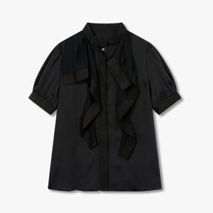 [보브]퍼프 슬리브 러플 블라우스(7115360803)