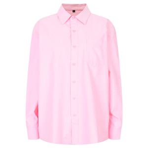 샵앤) 남여공용 카라넥 루즈핏 옥스퍼드 긴팔 남방 셔츠 INT-WBL-20828-핑크