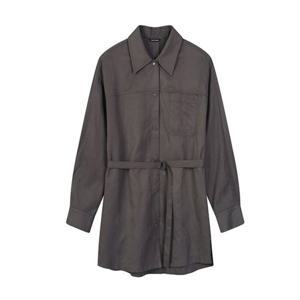 플라스틱아일랜드  (PR3WJ965) 오버사이즈 셔츠형 롱 자켓