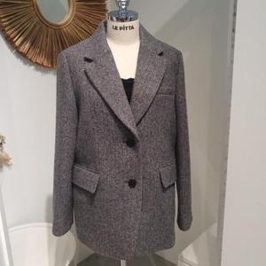 르피타 HC06 길이감있는 체크 싱글 자켓(블랙) L254UJKA51