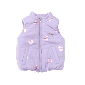 [프렌치캣(백)]연보라하트 패딩 조끼(Q45DKV020)