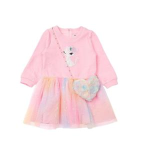 [프렌치캣(백)]핑크 쟈가드가방원피스(Q44DCO150)