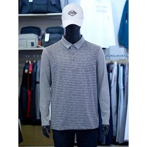 팜스프링스 세이브존03 팜스프링스 남성 골프 가을 앞판 로고 프린트 패턴 카라 티셔츠 ASTSM243106GA