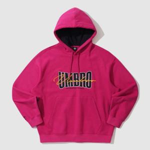 엄브로후드티 LQC UP421CHDN4-MGT 기모 레터링 후드 티셔츠 / MAGENTA