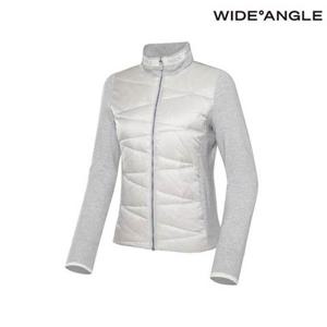 [와이드앵글] WWW23513SV CO 우븐 믹스 하이브리드 사선 퀼팅 다운 L (SILVER)