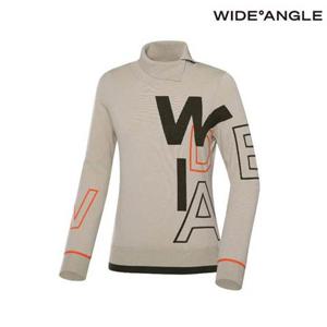 [와이드앵글]  WWW23K13E2 CO 로고 블럭 풀오버 방풍 스웨터 L (Beige)